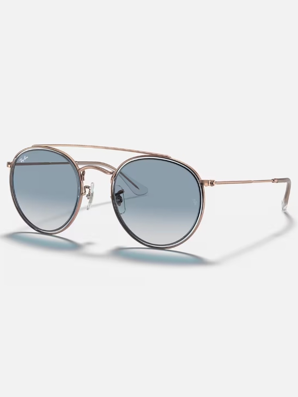 Ray-Ban Sunglasses Copper Rose Gold Blue Lenses RB 3647-N 9068/3F 51mm with Case